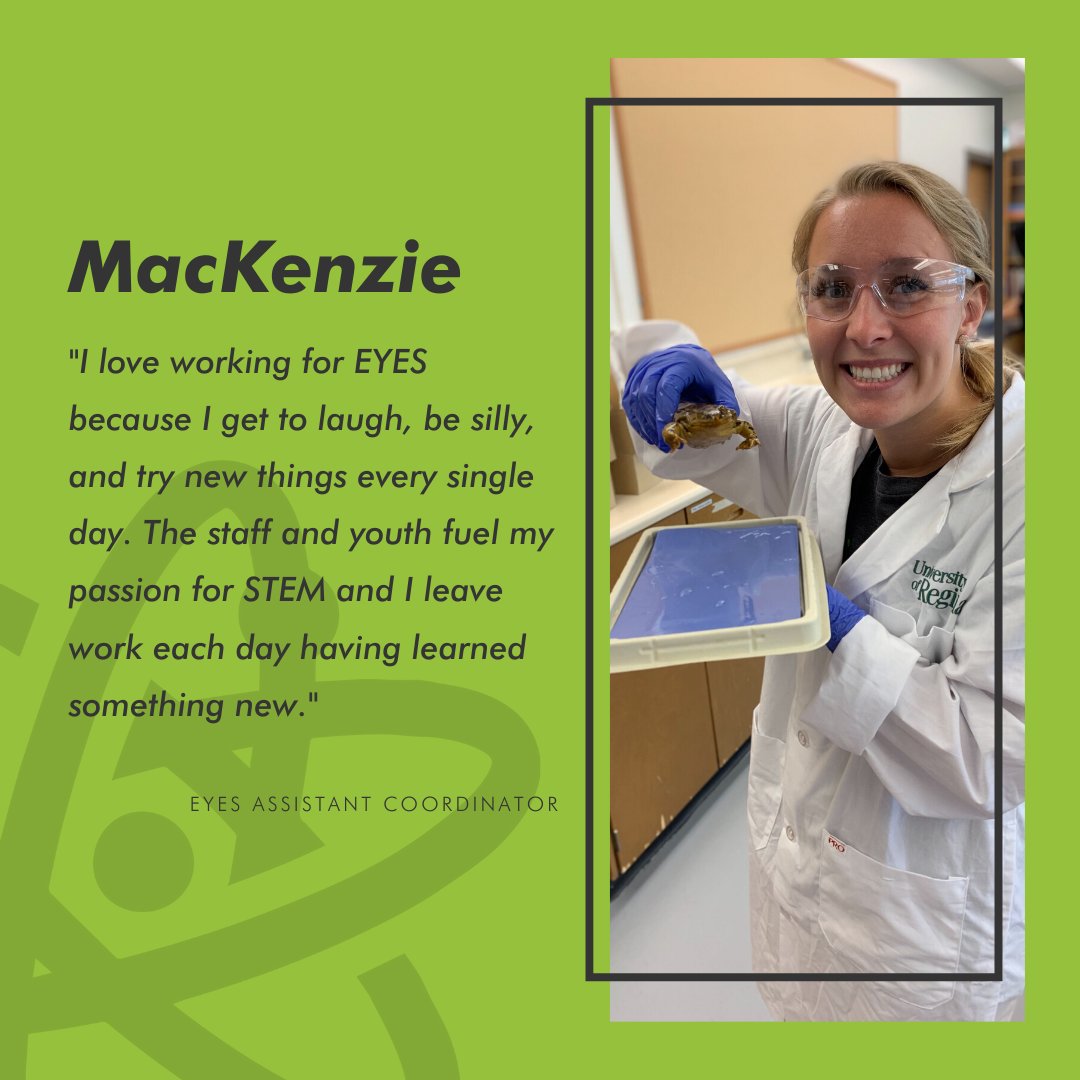 Say hello to MacKenzie! MacKenzie is one of the EYES Assistant Coordinators. Follow along with this superb human being on our Instagram stories and what a day in the life of an assistant coordinator at EYES is like! #ThursdayTakeovers #EYESTeam