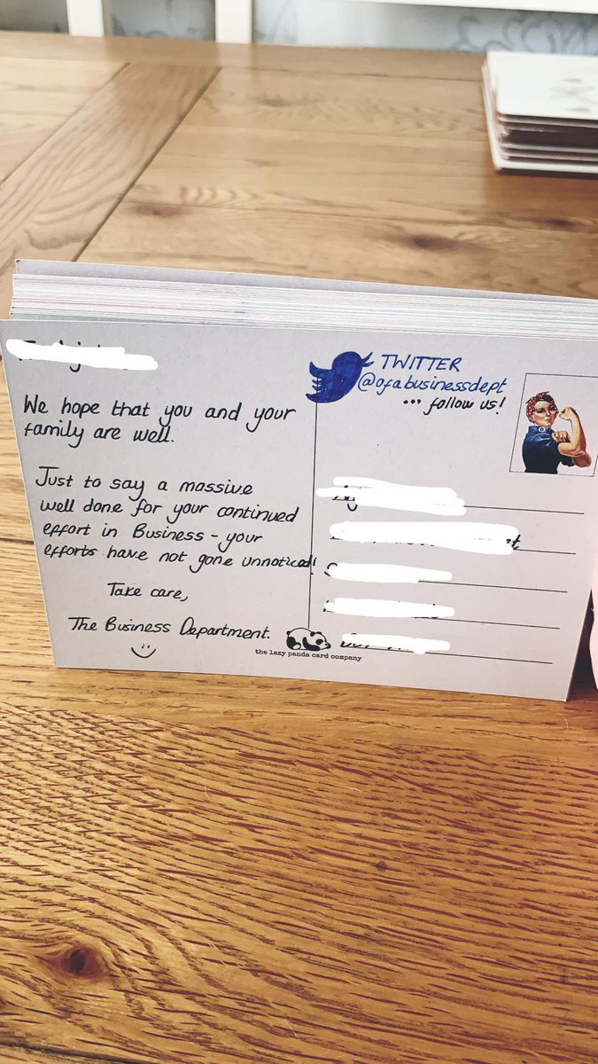 OFABusinessdept's tweet photo. Look out in the post because our GCSE and Alevel students have been working so hard and completing excellent work while being at home. We are so proud of your efforts look forward to seeing you as soon as its safe. @Ormiston_Forge https://t.co/BA2wdULgiQ