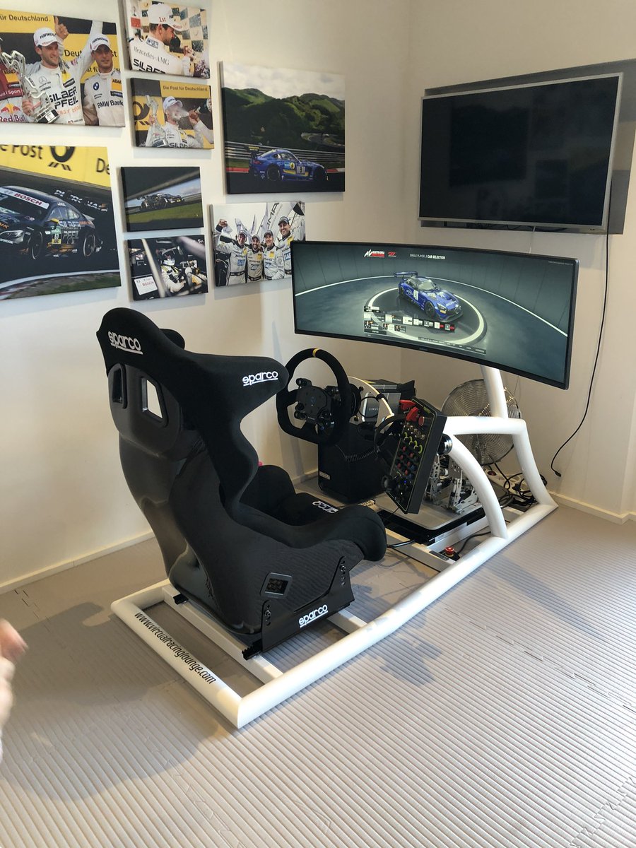 MaroEngel's tweet photo. Finally ready to join the party 🔥😎 big thanks to the guys at @racing_lounge for hooking me up with this beauty #Shori Sim 🙌🏻 Got lots of learning and catching up to do but looking forward to getting started 😄 #Simulator #VirtualRacingLounge #ShoriSims #Simracing #Rookieagain https://t.co/gO4X18K2Mv