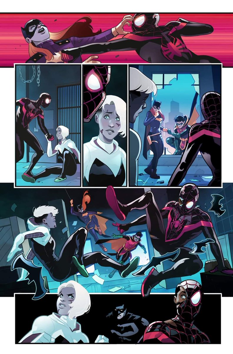 Stephen Byrne nos comparte la parte 2 de su crossover de ayer.
#MarvelDC #Batfamily #Spiderfamily #PleaseMarvelDC #Marvel #DCComics #Batman #SpiderMan #SpiderGwen #SpiderVerse #MilesMorales #Batgirl #Robin