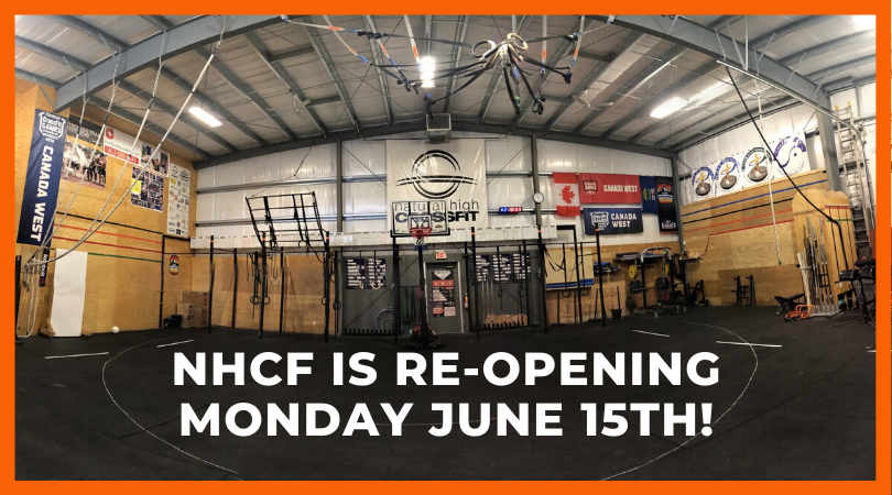 NatHighCrossFit's tweet photo. We are happy to announce that Natural High CrossFit will be re-opening Monday June 15th, 2020. Stay tuned for more details! https://t.co/HVQ4iy2H9l  #naturalhighcrossfit #fitness #gym #crossfit #okotoks #locallyowned https://t.co/l70ufb7bl9