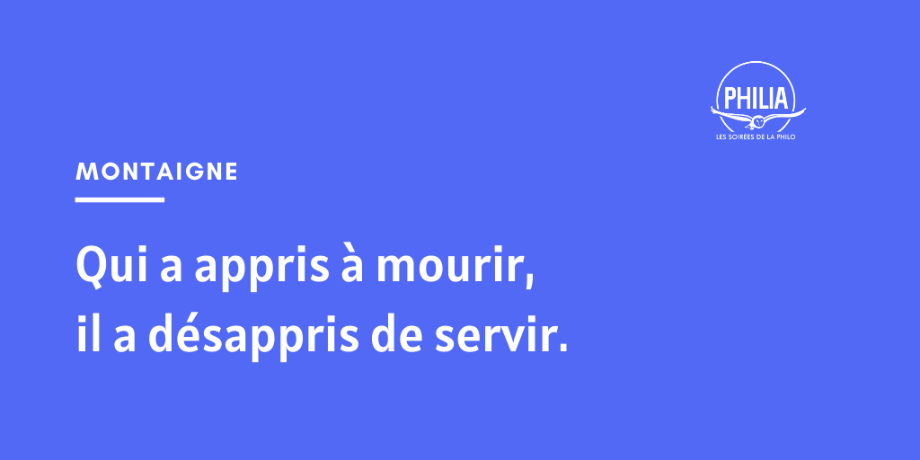 SoireesPhilo's tweet photo. #citationdujour #Philo #Montaigne https://t.co/yYcx8P65cn