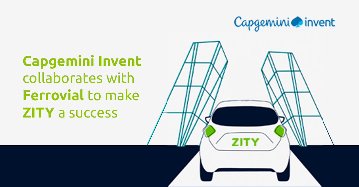 Capgemini's tweet photo. In an evolving collaborative economy, how do you solve a cities major issues with environment & #mobility. We tell the story of Capgemini invent's work with @ferrovial to launch the major car sharing service @Zity in Madrid. https://t.co/aCOcHJdEdc #inventforsociety https://t.co/mORhEGo5tx