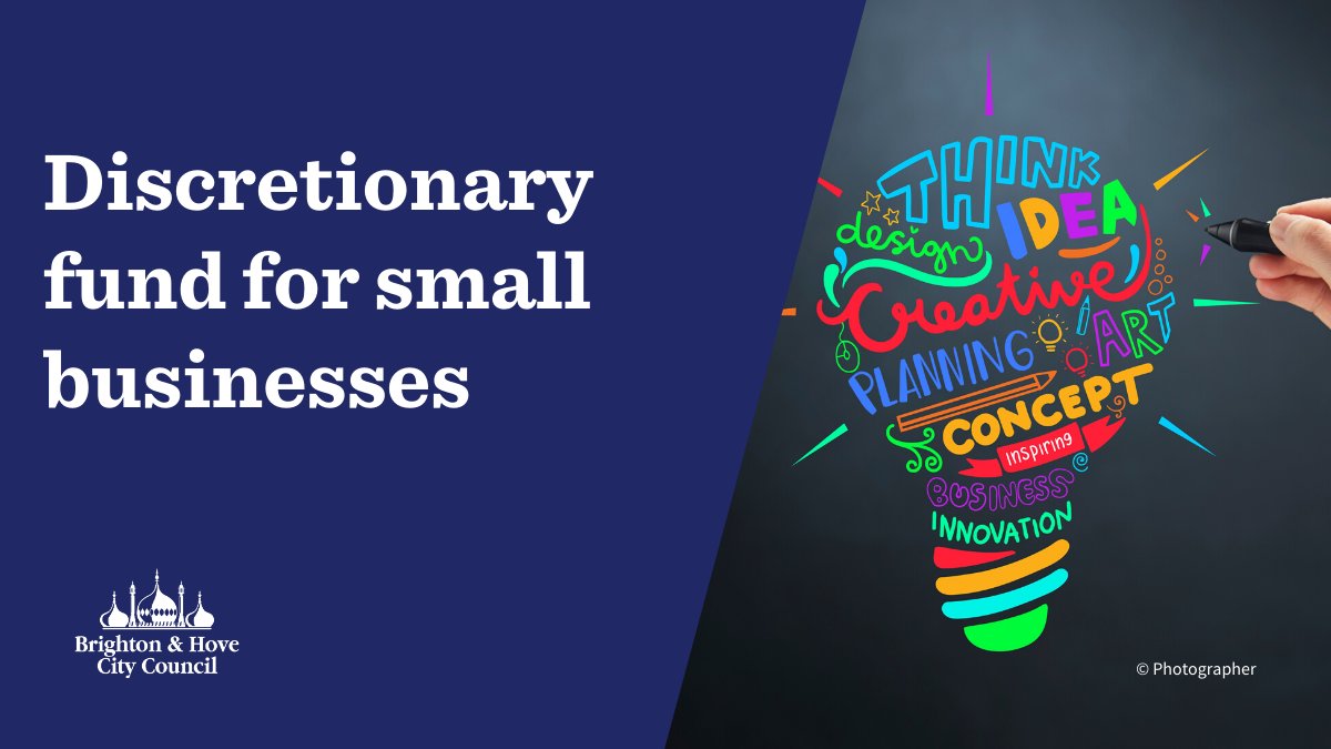 BrightonHoveCC's tweet photo. 💼 Organisations such as charities who undertake commercial work and market traders with fixed locations can apply for a small business discretionary grant 📇 

The deadline for applications is midnight 12 June 2020 

Apply here 👉 https://t.co/j9pO32F6JH https://t.co/0VDeTntATa