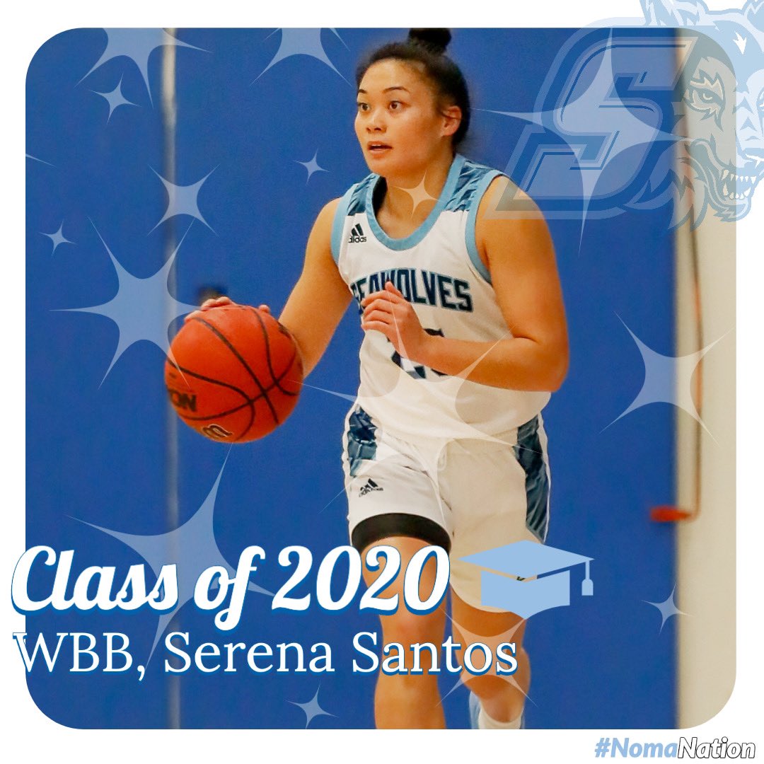 SonomaSeawolves's tweet photo. Congrats to senior starters Kim Savio and Serena Santos!! These two Seawolves made over 50 combined starts during the 2019-20 season! Thank you both for your dedication and welcome to the Seawolf alumni family! 👏💪🏀💙💙#NomaNation @SonomaStWBBall https://t.co/jgNLxMqVnW