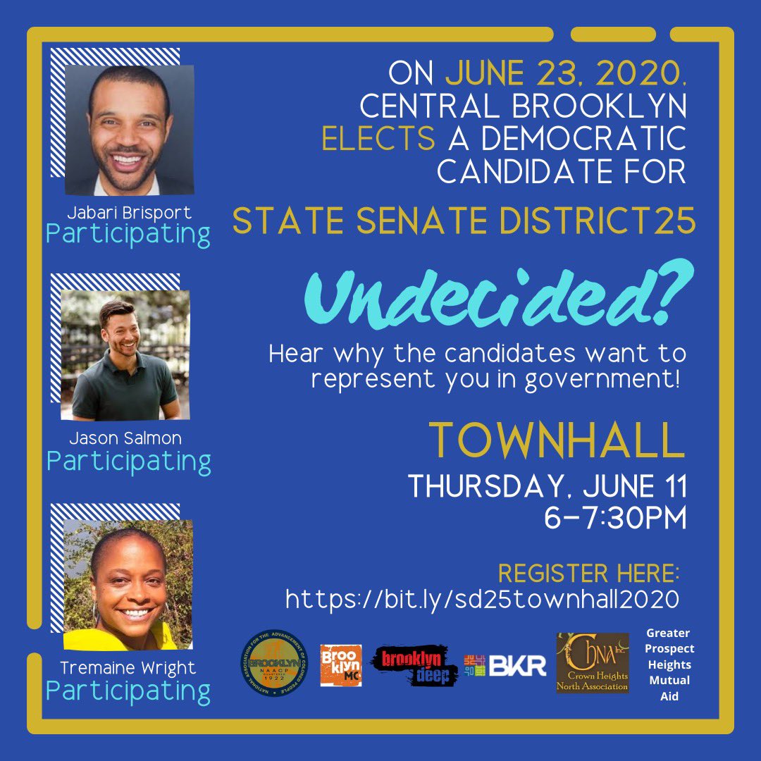 JasonASalmon's tweet photo. Tonight! I’m proud to participate in @bkmovement’s town hall for the 25th Senate District. @bkmovement represents the community strength of Central Brooklyn.
Register here: https://t.co/Ly0NQaBwfW https://t.co/6L09oqc7Tq