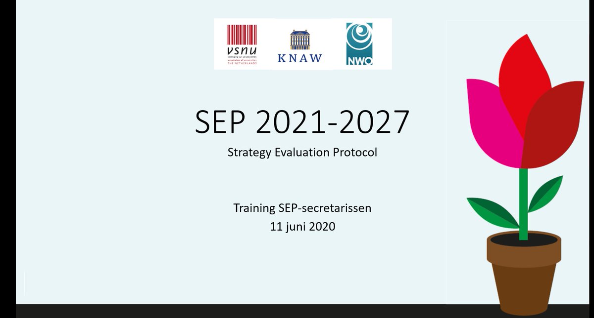 Met onze secretarissen aanwezig bij de training over het nieuwe SEP protocol voor evaluatie van wetenschappelijk onderzoek. Goed om samen na te denken over hoe we de kwalitatieve, mission-based benadering tot een succes kunnen maken #ErkennenEnWaarderen #OpenScience #SEP
