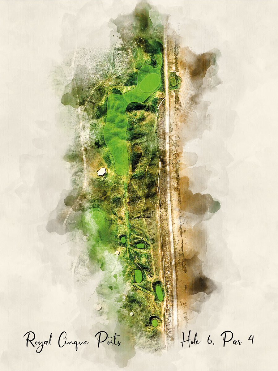 The short par-4 6th hole at Deal