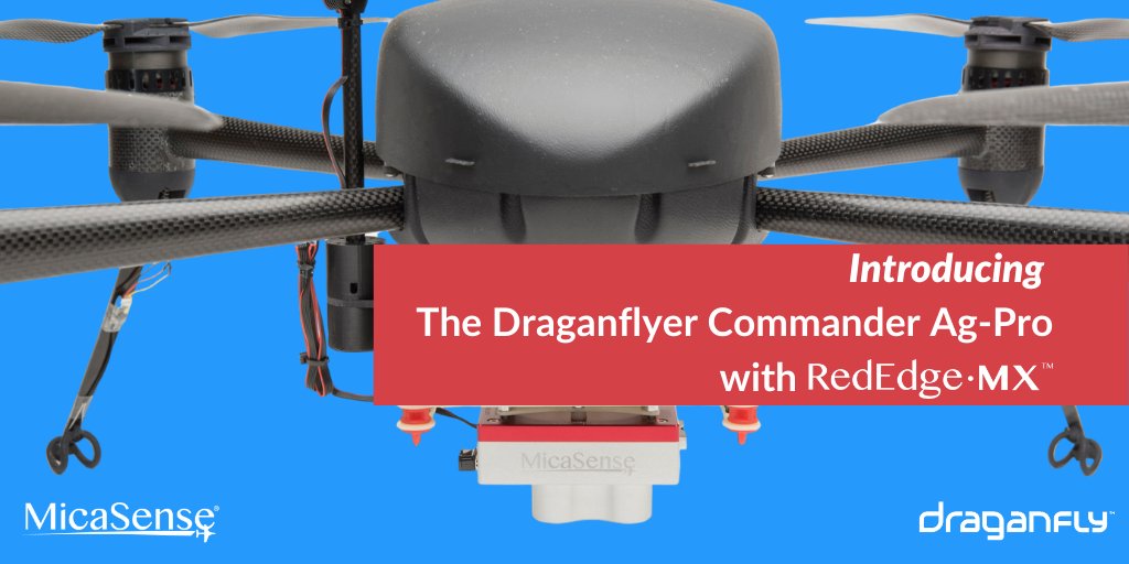 MicaSense's tweet photo. Announcing a new #RedEdge Integration! @DraganflyInc Commander Pro-Ag - a drone and sensor solution you can trust! Read all about it here https://t.co/UIRewl3FH8 #IflyRedEdge #drones #precisionag #UAV https://t.co/9tpoEZQRTr