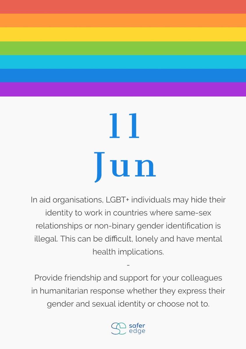 SaferEdge's tweet photo. #humanitarianassistance #lgbtpride  #inclusionanddiversity https://t.co/FDIOSZLg1N