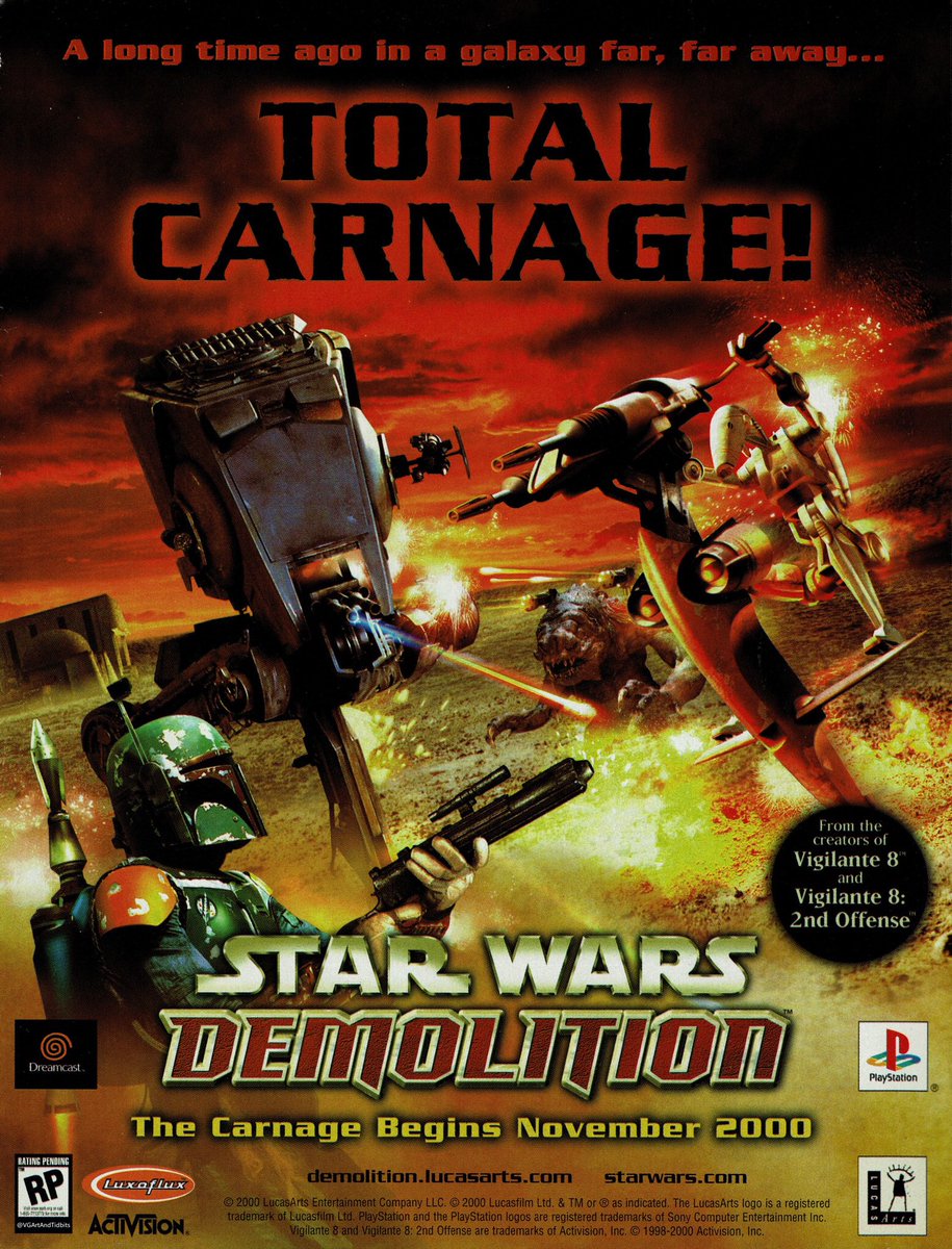 Videogameart Tidbits Ar Twitter Star Wars Demolition Playstation Dreamcast Ad