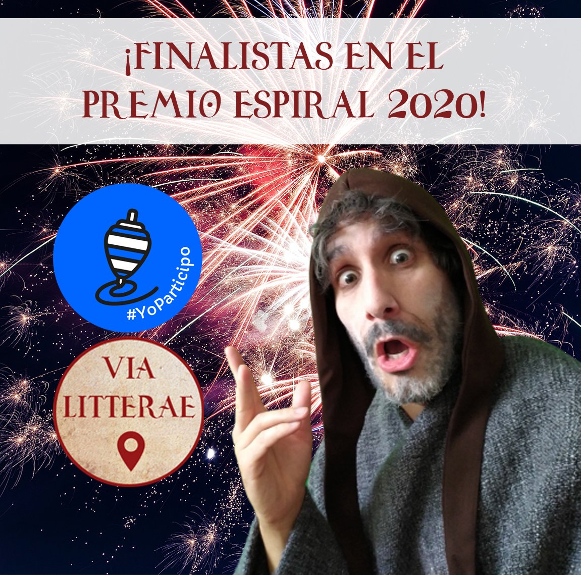 ¡Qué alegría conocer que nuestro proyecto #abpvialitterae es finalista del @PremioEspiral 2020! ¡Rodericus Longus y la Secreta Orden celebran haber llegado hasta aquí, gracias a todos! @colemilagrosa 😀 https://t.co/c3V244GcZ5 https://t.co/O3tuhbQJVy