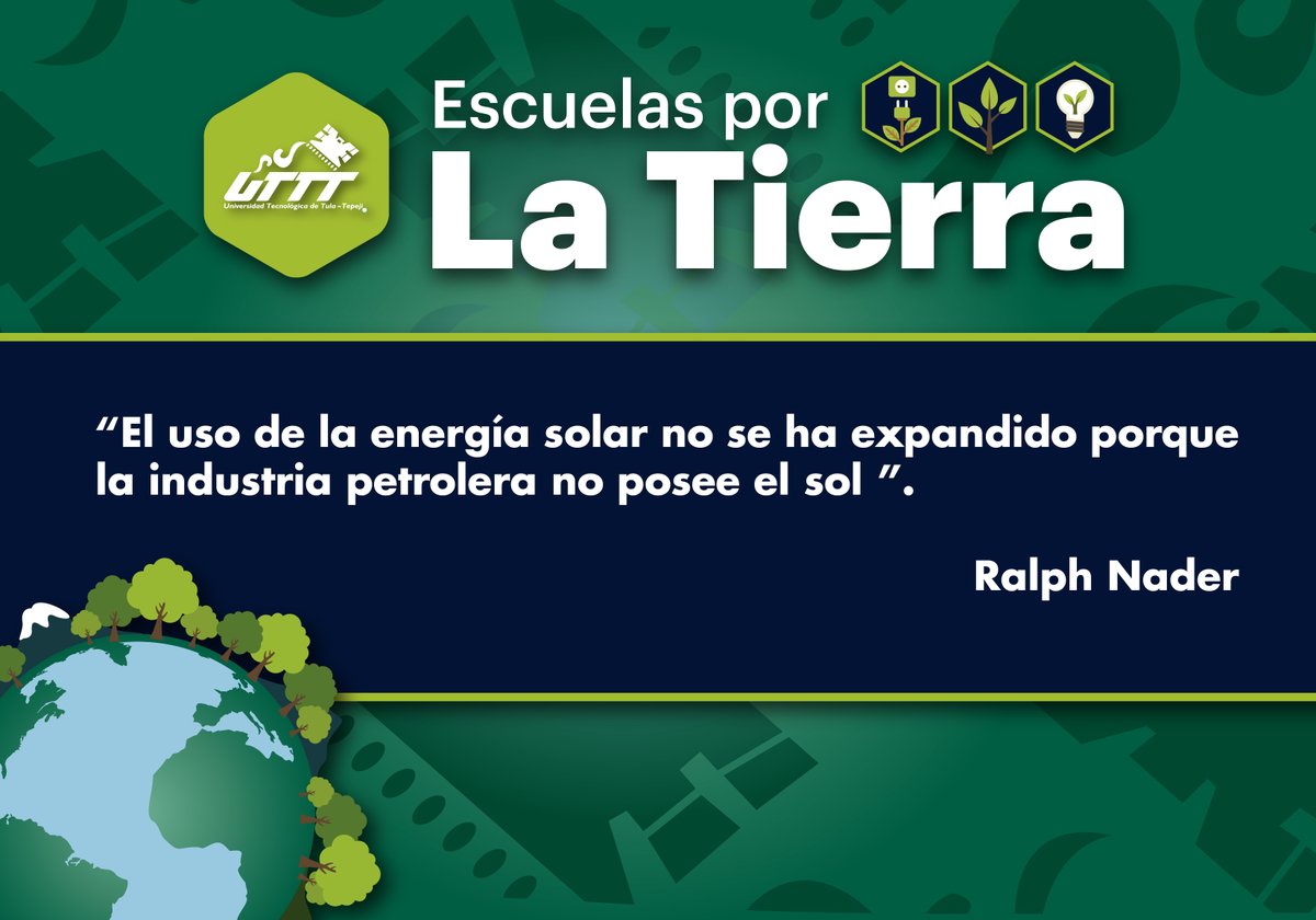 UTTT_MX's tweet photo. Reflexionemos para preservar nuestro planeta y su medio ambiente.
#EscuelasXLaTierra #EDUCA #EarthDayMexico #EducacionAmbientalMundial #EarthDayNetwork #EAMDigital https://t.co/vYjyp2Q358