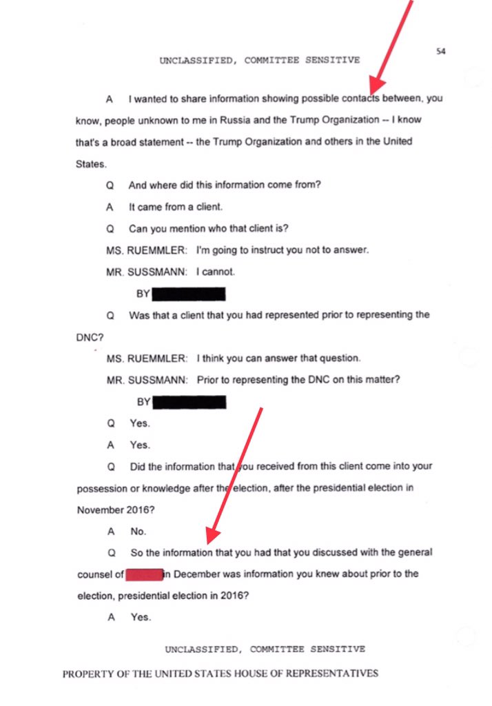 In December 2016, Sussmann says he cold-called the General Counsel of the CIA to see about sharing information he had about possible connections between Russia and the Trump Organization. https://intelligence.house.gov/uploadedfiles/ms53.pdf