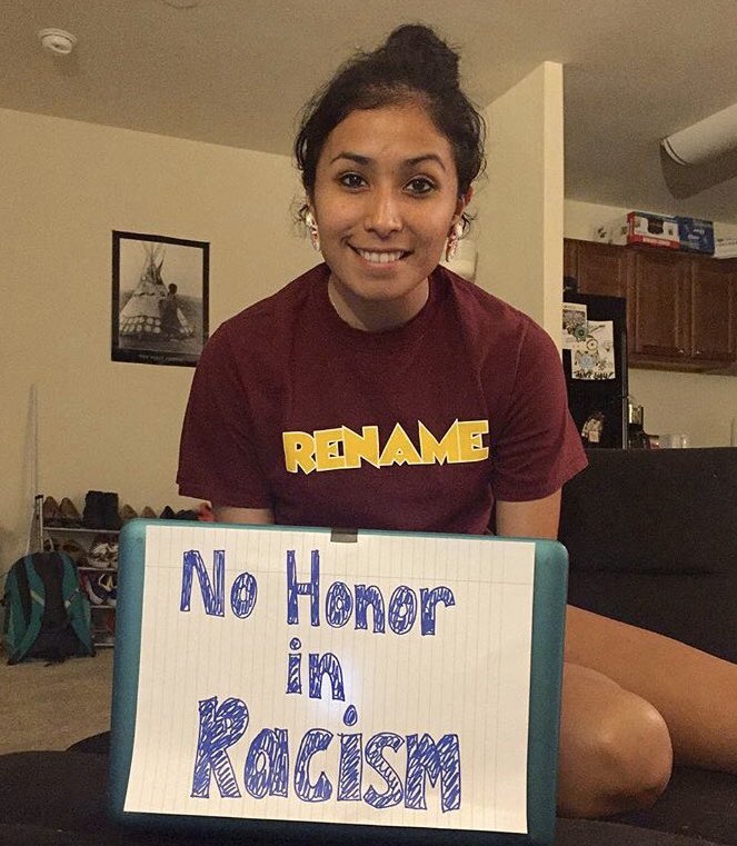 _NativeInLA's tweet photo. TEAR DOWN racist, glorifying statues of white supremacists. 

RENAME football teams (@Redskins @NFL), sports teams, schools, street names, trails &amp; geographical locations. 

REMOVE racist &amp; derogatory imagery of Indigenous &amp; Black relatives. 

DISMANTLE white supremacy &amp; racism. https://t.co/UT8nbgDzAc