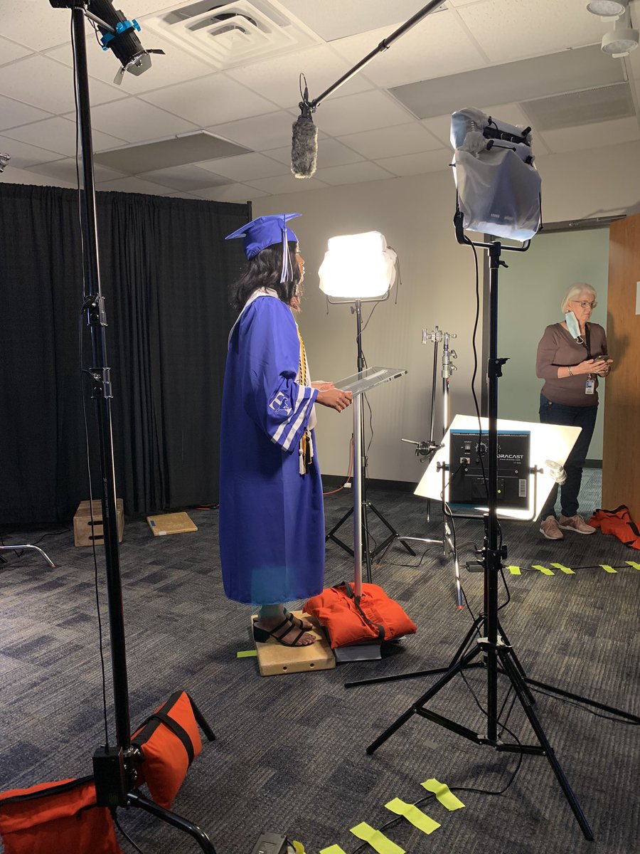 JETHS_2020's tweet photo. Check out THS Class President KK in the studio! #TaylorMade2020 https://t.co/4jPbrkbO44