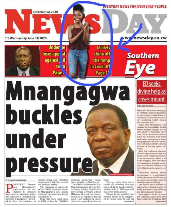 CookOffZim's tweet photo. Thank you @NewsDayZimbabwe for featuring us on the front page yesterday – above the fold! 

Read all about some more of our talented cast – Fungayi @charlynmajaya, Wendy Maturi, Jefferson Muserera and Eugene Zimbudzi, Tapiwa himself! 🇿🇼🔥

#CookOffZim #NetflixZimbabwe https://t.co/ocM94RJCcc