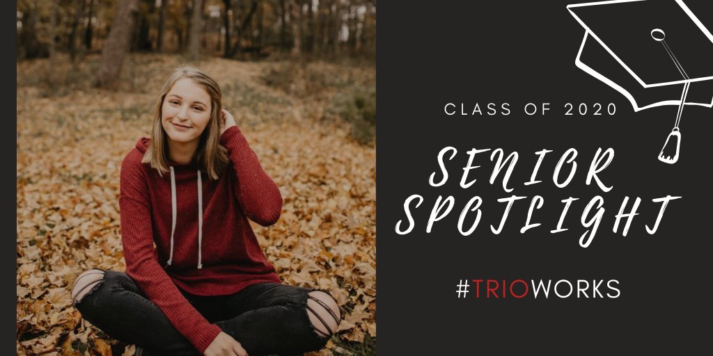 EtsTrio's tweet photo. Senior Spotlight: Kaydence Messerly is graduating from Fort Dodge High School and will attend the University of Northern Iowa to major in Exercise and Movement Sciences. She will also be participating in the Panther Marching Band Colorguard. #TRIOWORKS #IAmTRIO #HearOurEDStories https://t.co/Aoz3T7h33I