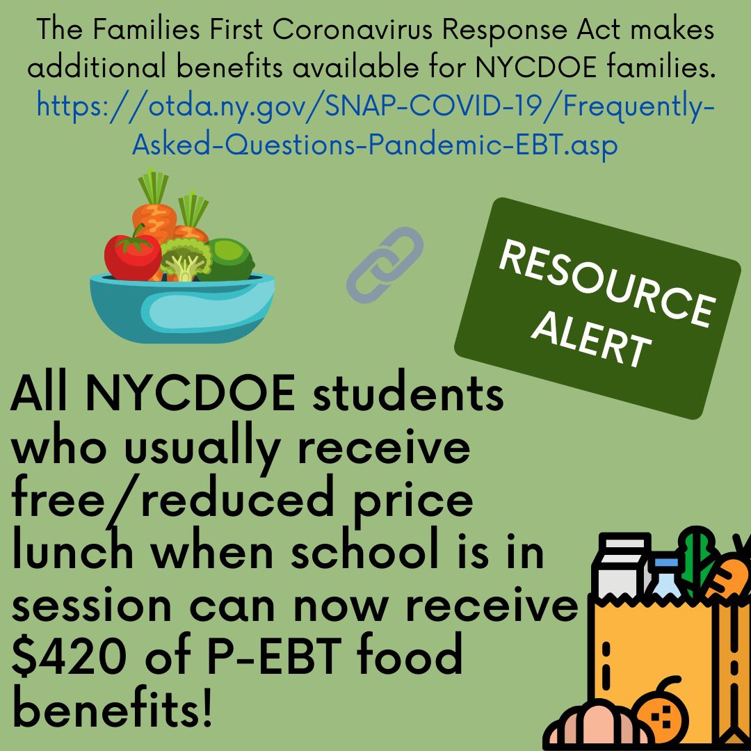 898Middle's tweet photo. RESOURCE ALERT: additional food benefits for @nycschools families 🍅 Also, reminder that meals are available at the PS335 campus every weekday!

#bkgresourcealert #foodassistance #snapbenefits #freeandreducedpricelunch https://t.co/Vadhi4Qh6u