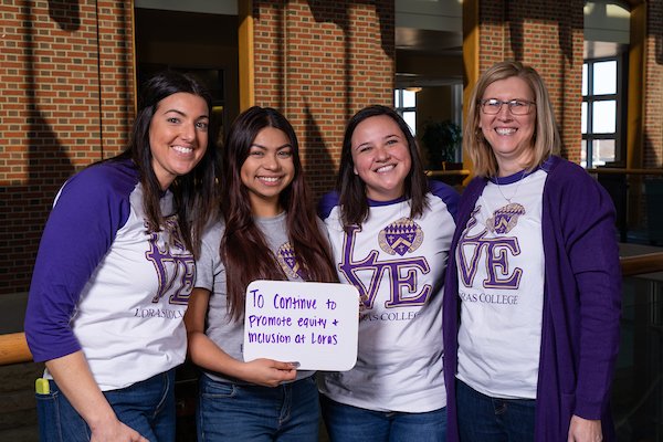 LorasCollegeSL's tweet photo. DuUnite: A Loras Community for All 
At Loras we are committed to providing an educational environment where all can discover who they are called to be in the world.  
#LorasCollege, #DuUnite, #DiversityStatement https://t.co/6VMdv24xfk