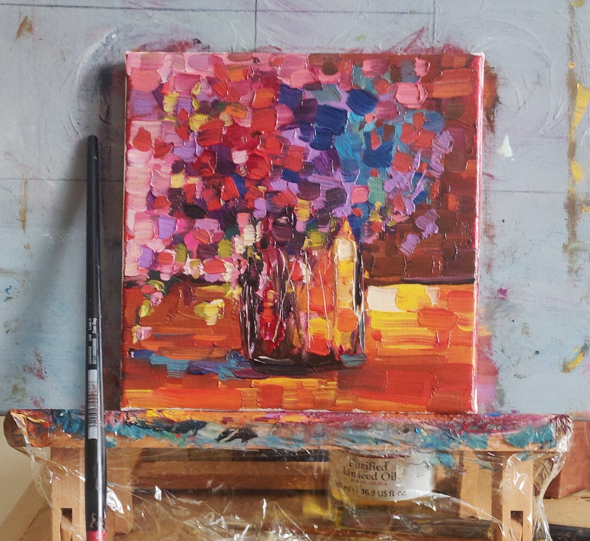 vivekmandalia's tweet photo. Experimental bouquet in oil. Exacting light and shade in colour form. What do you think?
.
.
.
#oilpainting #painting #artwork #iloveart #painting #artists #oilpaint #learntopaint #impasto #heavytexture #fineart #vivekcontemporary #easel #oiloncanvas #artforsale #painter https://t.co/1SyKlrW6Q7