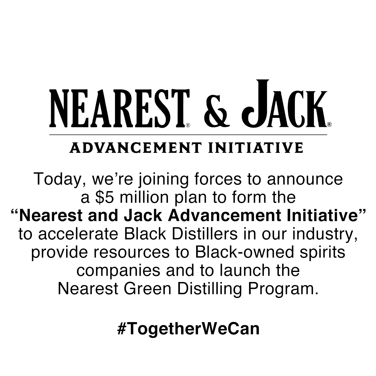 “Where there is hope, there is vision. Where there is vision, there is action. And where there is action, there is change.” -Fawn E. Weaver, CEO #TogetherWeCan 

For more details on the Nearest &amp; Jack Advancement Initiative: unclenearest.com/nearest-and-ja…