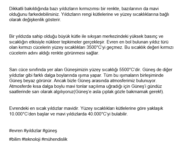 kulupbilim's tweet photo. Yıldızlar Nasıl Farklı Renklerde Olur?

#yıldızlar #galaksi
#bilim #teknoloji #mühendislik
#science #technology #engineering https://t.co/wwAXOGHSzB
