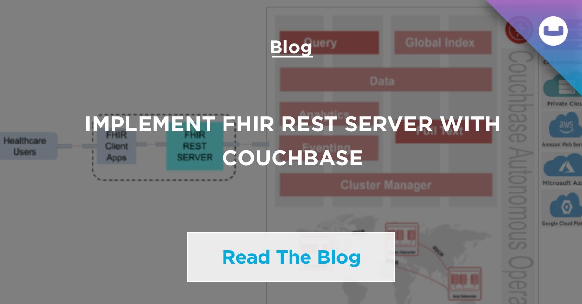 couchbase's tweet photo. Join us as we discuss the topic of how to implement the FHIR Search REST #API Server over the #Couchbase services, including actual examples of how the different FHIR search patterns work with @Couchbase using the synthetic FHIR #data provided by #Synthea. https://t.co/2Ei9ZM4qrv https://t.co/HtcQFIf8Iq