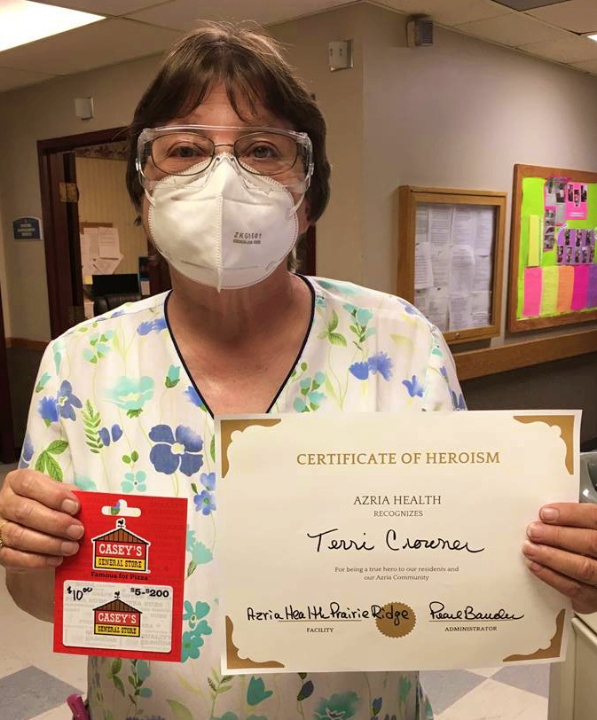 AzriaHealth's tweet photo. Meet Terri, our #AzriaHealthHero! Terri has worked at #AzriaHealthPrairieRidge for over 10 years! She is an LPN charge nurse and is amazing at her job! Terri is well-loved among our #AzriaHealth family, and we are so appreciative of her hard work and dedication!
#LPN #Nurse https://t.co/fDyWm1pX0F