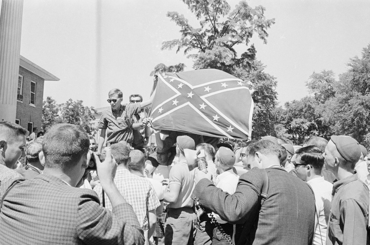 There's a reason why the South turned to Confederate flags during desegregation and the Civil Rights Movement.The Confederacy had survived in our laws, culture, and politics. This was a clear symbol that it had simply been hiding the entire time.27/