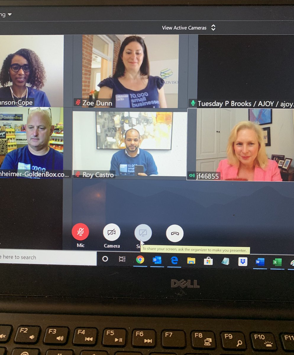 On the line with Senator Gillibrand for Goldman Sachs 10,000 small businesses voices on Capital Hill #MakeSmallBig