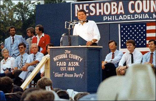 If you haven't before, look up Reagan's speech at the Neshoba County Fair in Mississippi, where white supremacist murders had taken place.Reagan took right off with Woodrow Wilson's propaganda, prompting "state's rights" and implicitly supporting the Confederacy.34/