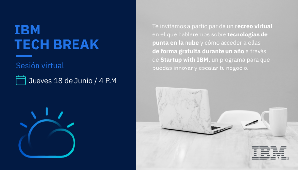 CarinaSpero's tweet photo. Sumáte la primer IBM Tech Break, el 18 de Junio a las 16 hs!
Si tenés un emprendimiento, una startup y querés conocer cómo podemos ayudarte a innovar y escalar tu negocio, te esperamos !
#ibmtechbreak #startups #developers #devs #cloud https://t.co/o0SD3dtXzg