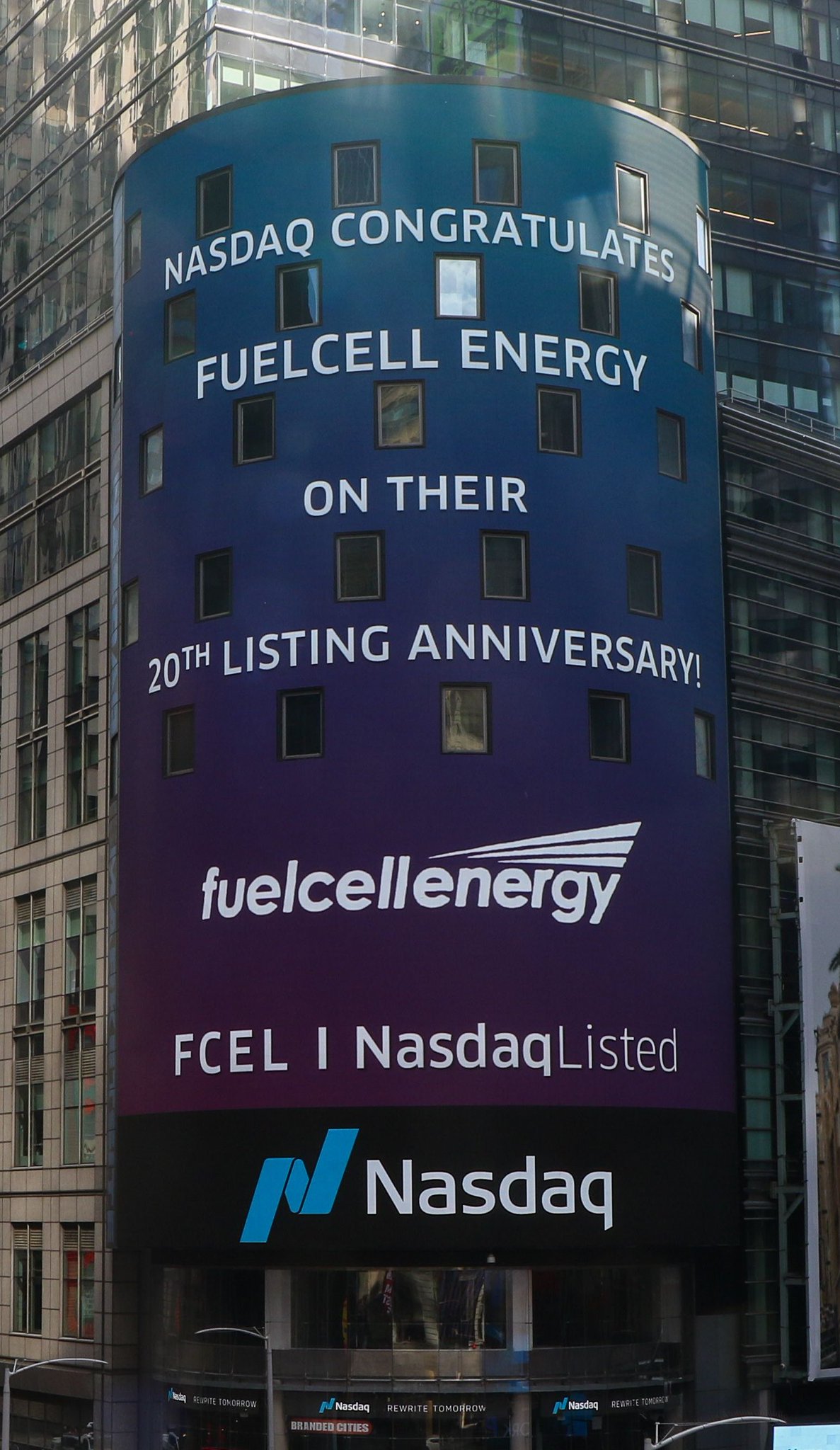 FuelCell Energy on Twitter "FuelCell Energy Celebrates 20th Anniversary Nasdaq Listing. We
