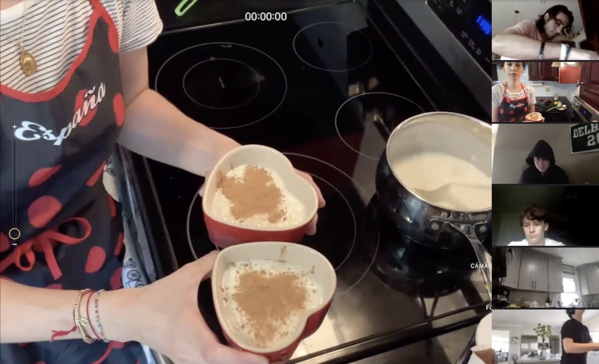 Delbarton's tweet photo. Last week, Language teacher Yaiza Dominguez spiced up her French 1 and Spanish 3 classes by sharing online cooking tutorials. Way to end the #VirtualDelbarton semester on a high, Ms. Dominguez! https://t.co/2msLNdiCz2 #greatteachers #delbartonchefs https://t.co/Jo01Umo5RH