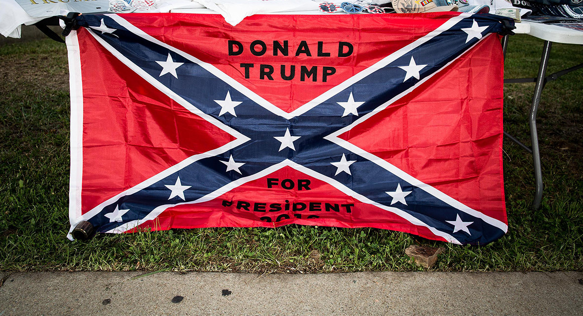 There's a reason Donald Trump is supported by these people. White supremacists see him as their warrior, a president who will explicitly stand up for them and continue hiding the Confederacy in culture while furthering its surviving goals.He is a Confederate president.40/