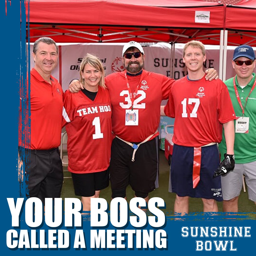 Trade the conference room for the field! Take a break from office work, and get on the turf with your colleagues for the 2nd Annual ☀️Sunshine Bowl. Flag football tourney on Aug. 1, with teams in 8 divisions. Sign up your corporate team today ➡️ soflsunshinebowl.com