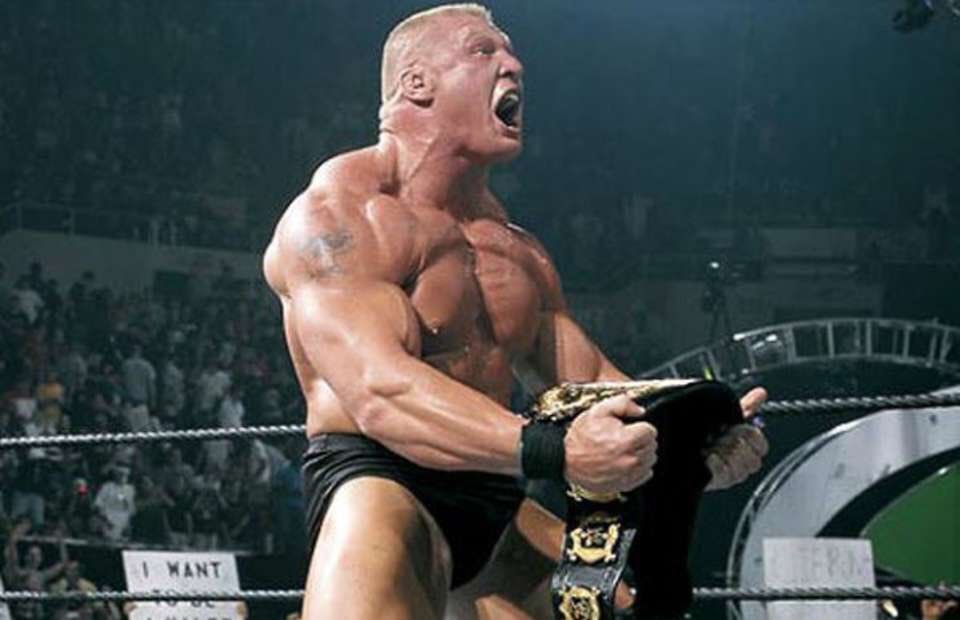 At Summerslam 2002, Brock Lesnar defeated The Rock with an F-5 to win his 1st WWE Championship.One year later, Brock would F-5 a shark. #WWE  #AlternateHistory  #AlsoReality