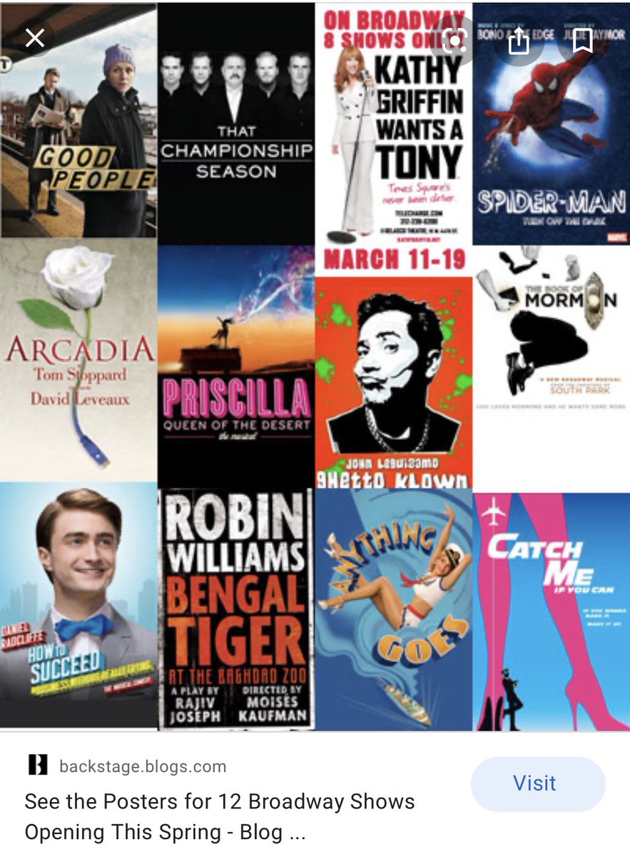 I looked up every movie and broadway show released from April through the summer. Nothing.