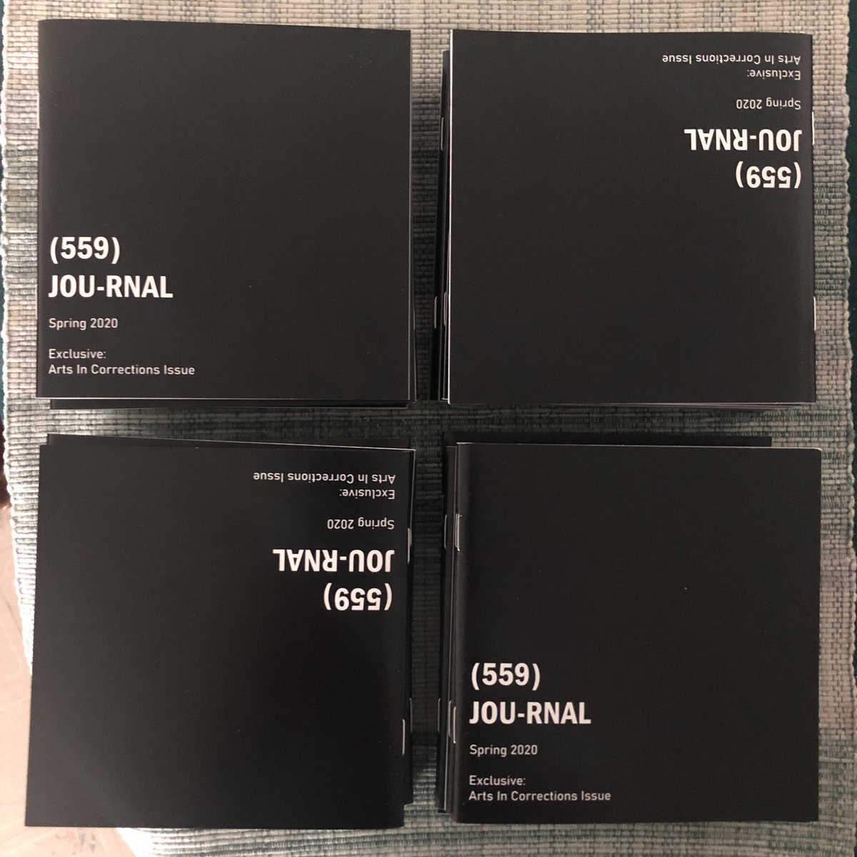 Look at these beautiful zines! Volume 2 of the (559) JOU-RNAL has arrived, a special Arts in Corrections issue in collaboration with <a href="/FresnoArts/">Fresno Arts Council</a> and <a href="/CalArtsCouncil/">California Arts Council</a>. Congrats to @VenitaBlackburn and her undergrad editorial volunteers. Watch for distribution details this fall.
