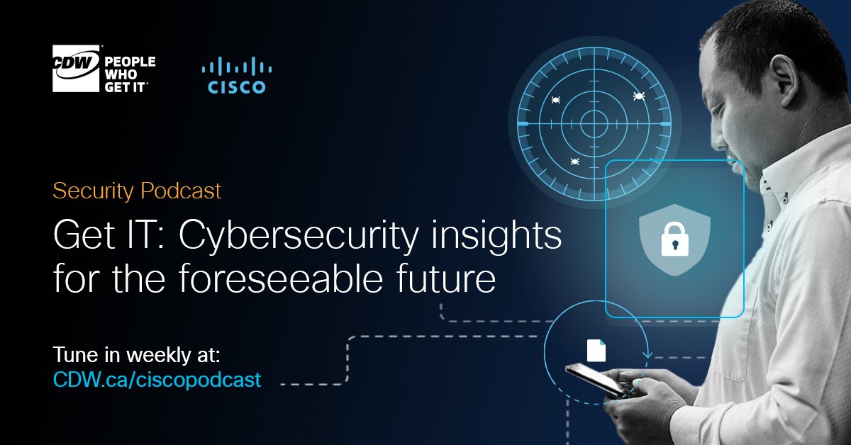 Check out our newly launched Cisco and CDW Podcast Series! Hear from our very own Mike Storm, as well as, Theo van Wyk and Chris Graziano from CDW.  These security leaders will share home network security best practices and discuss risks to be aware of: CDW.ca/ciscopodcast