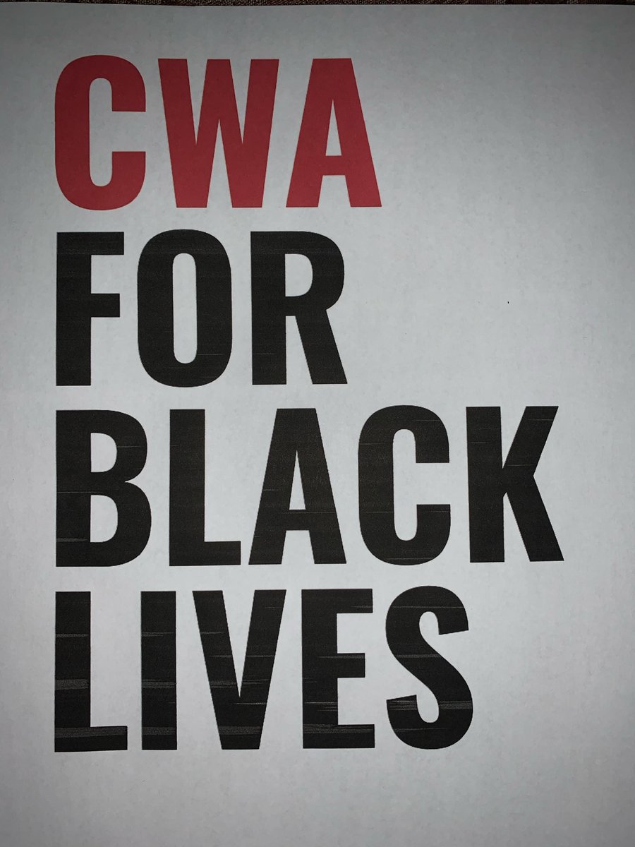 kolarola1's tweet photo. In solidarity with my CWA members #CWAforBlackLives https://t.co/dRgOGNSSsU
