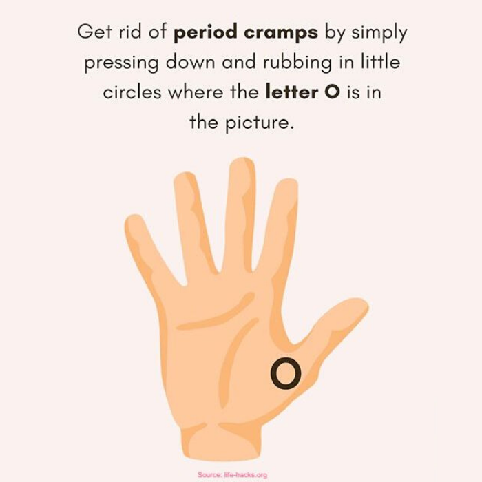 Did you know that certain nodes of the body, when massaged can help relieve #periodcramps? Try this out and let us know if it worked! #periods #periopositive #women #womenhealth #selflove #accupressure #menstrupedia