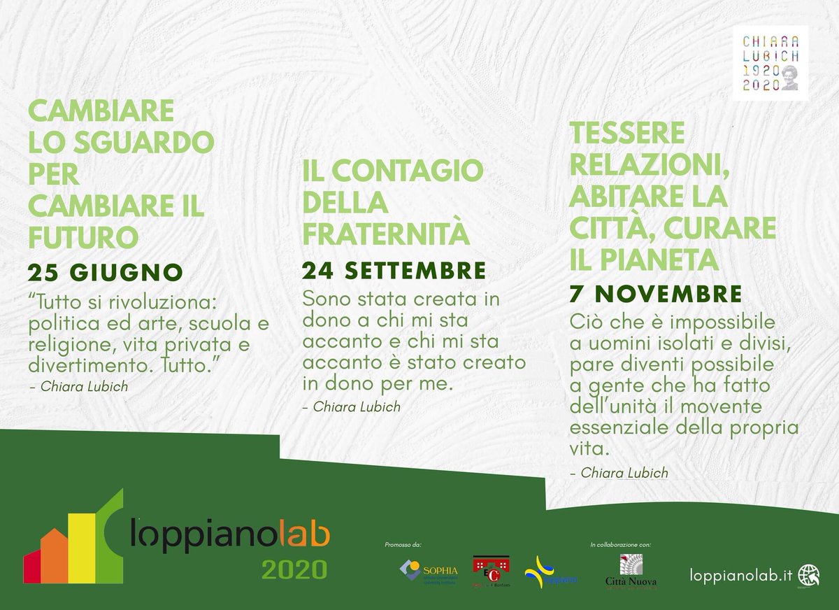 LoppianoLab's tweet photo. Il programma di Loppianolab 2020 è on-line! Scarica il volantino e partecipa al primo appuntamento web, il 25 giugno 2020. Visita il nostro sito e scarica il volantino! 
Clicca qui: https://t.co/VzhXEw9pzG 
#loppianolab2020 https://t.co/5EHZeqEr72