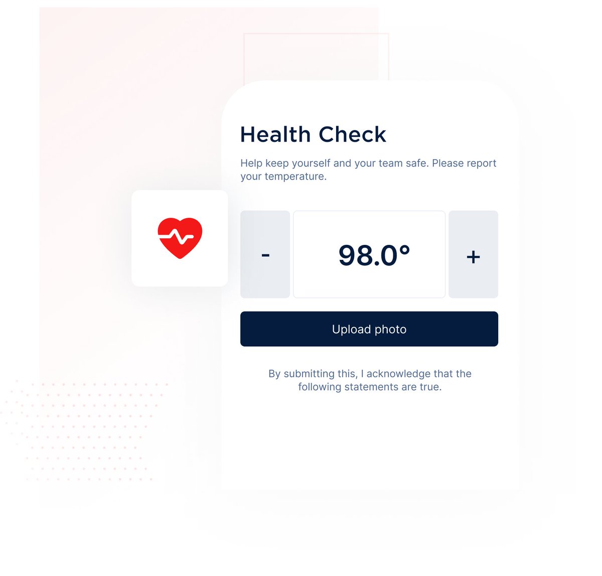 swiftlaneaccess's tweet image. Introducing Swiftlane Health Check, the new tool that enables a safe return to workplace. Implement employee temperature checks, PPE allocation, capacity planning, staggered schedules, and health announcements. ow.ly/fVfN50A4wYm