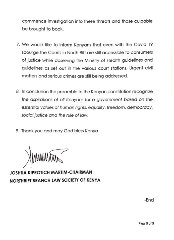 Omwanza Nyamweya (@nyamweyaj) on Twitter photo The Northrift Branch of the law society of kenya had the following to say. <a href="/NelsonHavi/">Nelson Havi Ndung’u</a> <a href="/lawsocietykenya/">Law Society of Kenya</a> The Northrift Branch of the law society of kenya had the following to say. <a href="/NelsonHavi/">Nelson Havi Ndung’u</a> <a href="/lawsocietykenya/">Law Society of Kenya</a>