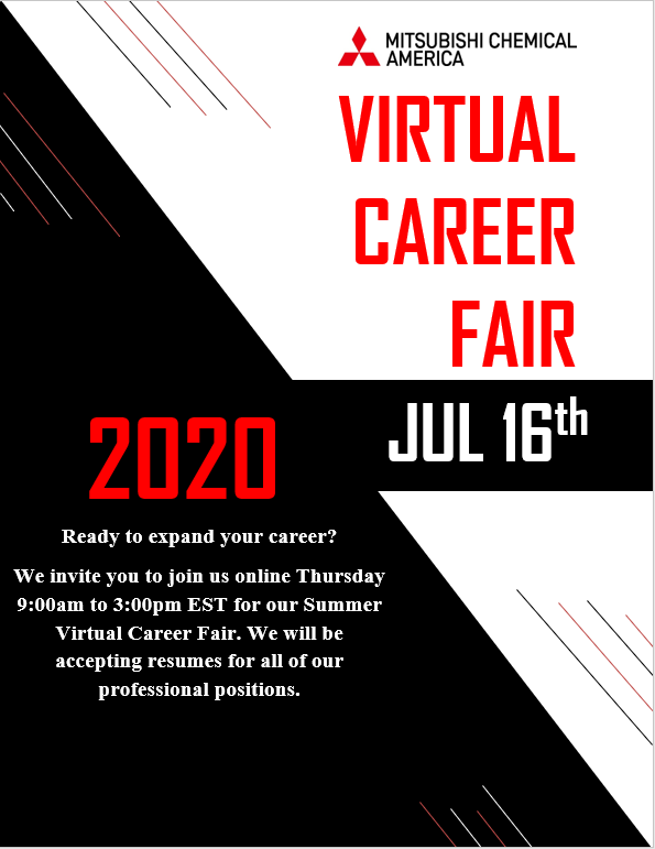 Please join us for our Virtual Career Fair on July 16th!!