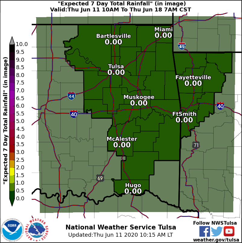 drought monitor Abnormally Dry conditions Osage Pawnee Creek conditions