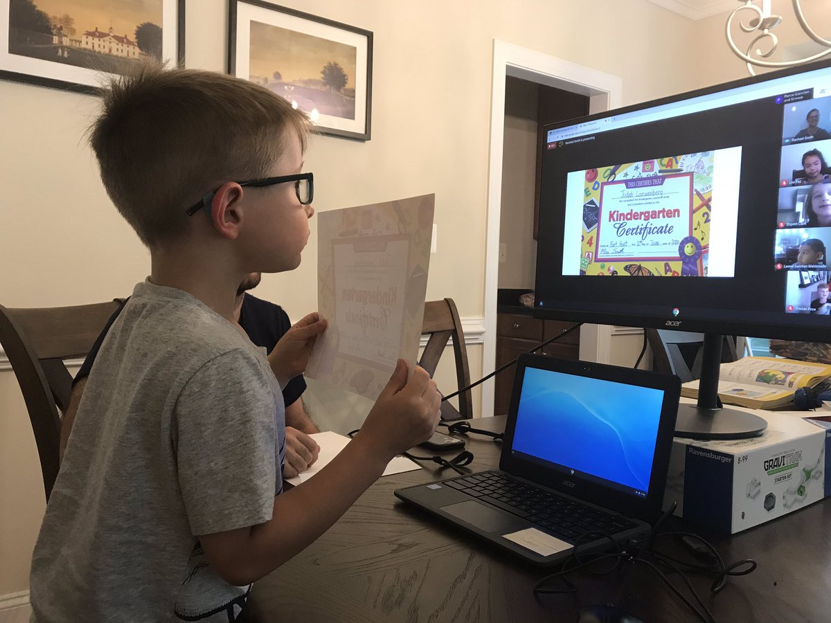 mrsloewenberg's tweet image. This @FortHuntES kinder is officially a #firstgrader . We feel so blessed to have had such an #awesome #kindergarten year with Mrs.Smith and Mr. Hurd; even virtually they made the year #special. #soproud #kindergartengraduation #virtualclassroom