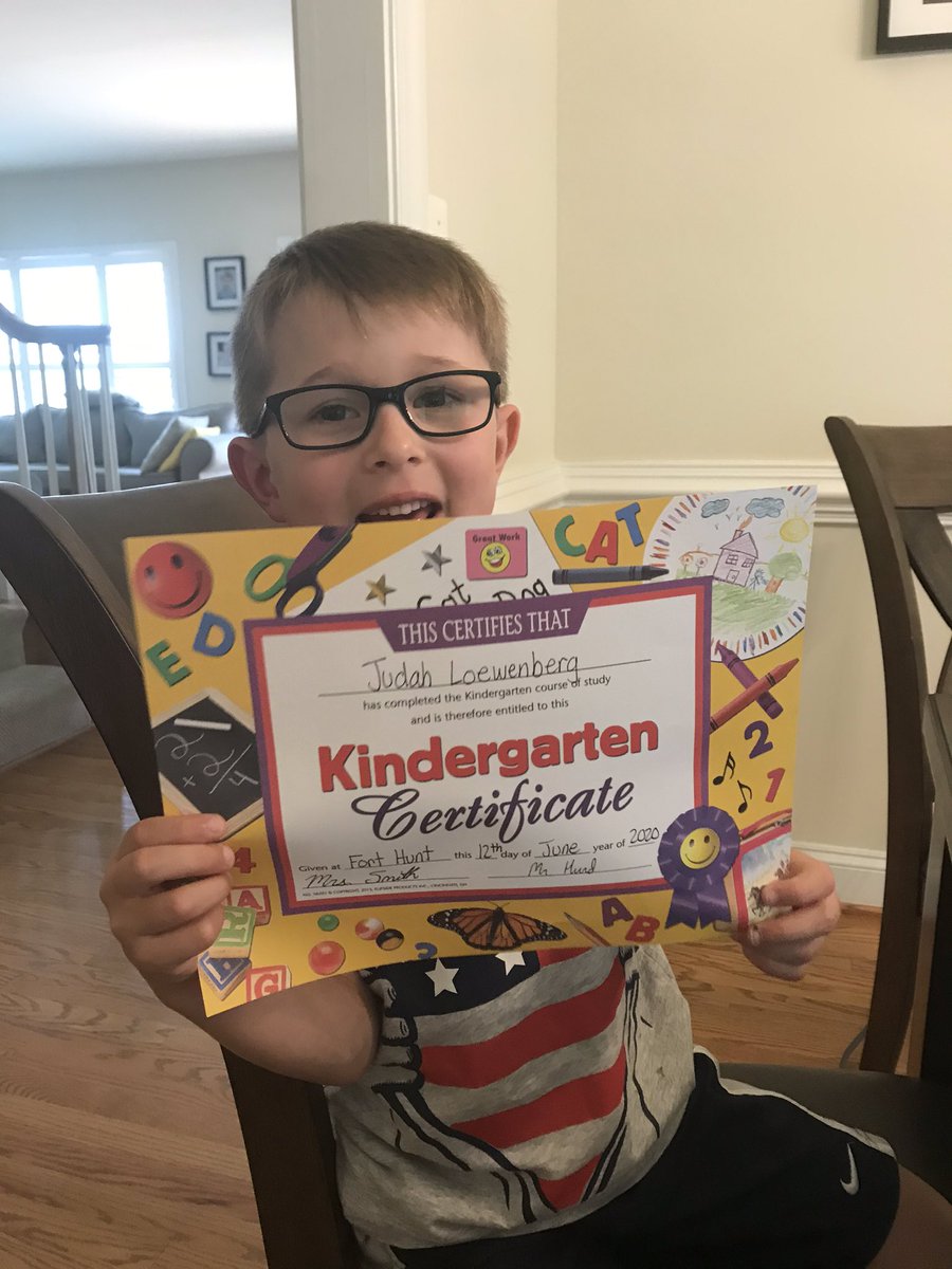 mrsloewenberg's tweet image. This @FortHuntES kinder is officially a #firstgrader . We feel so blessed to have had such an #awesome #kindergarten year with Mrs.Smith and Mr. Hurd; even virtually they made the year #special. #soproud #kindergartengraduation #virtualclassroom